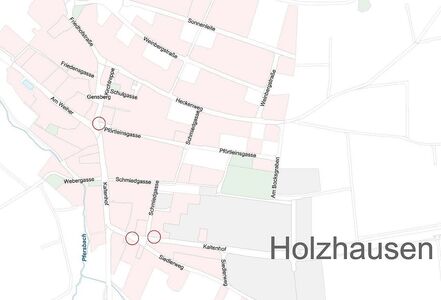 Ansicht der neuen Haltestellen in Holzhausen