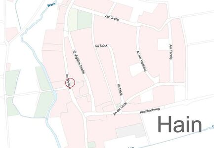 Ansicht der neuen Haltestellen in Hain